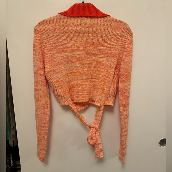 YLLW the Label Marigold Wrap Set - Orange Knit - Size M - Picture 9 of 16